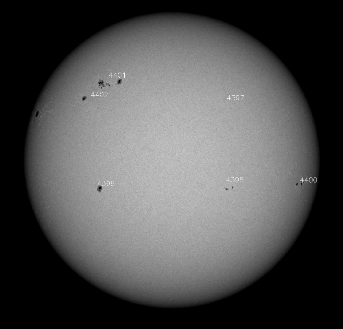 North aligned sun today.